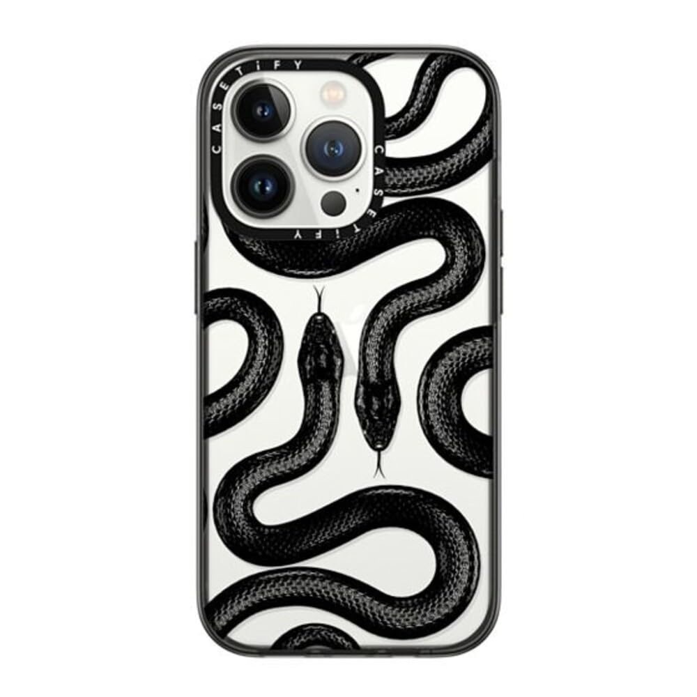Casetify Compact iPhone 14 Pro Case - Black Kingsnake